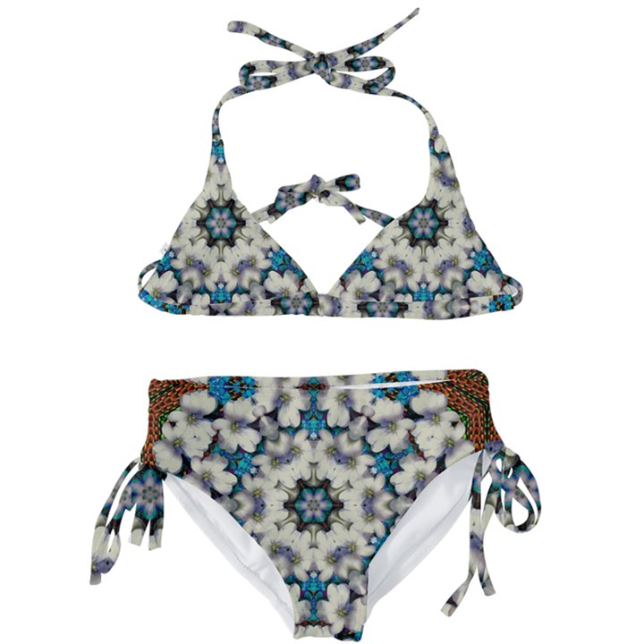 Paradise Flowers And Candle Light Kids  Classic Bikini Set