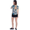 Paradise Flowers And Candle Light Back Circle Cutout Sports Tee View2