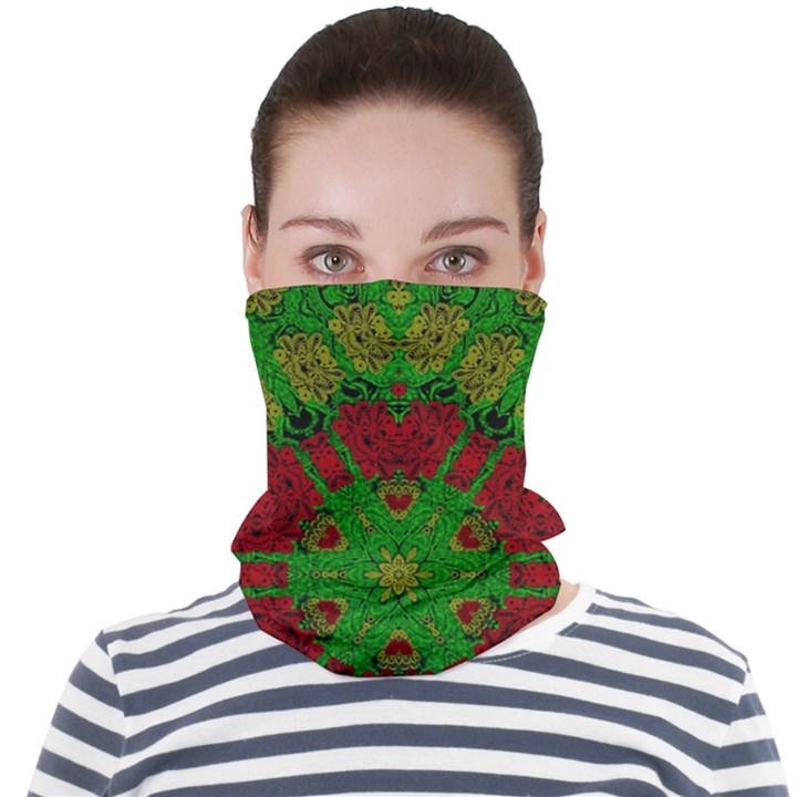 Peacock Lace So Tropical Face Seamless Bandana (Adult)