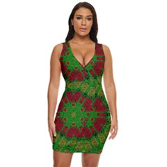 Peacock Lace So Tropical Draped Bodycon Dress by pepitasart