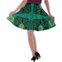 Abstract pattern geometric backgrounds   A-line Skater Skirt View2