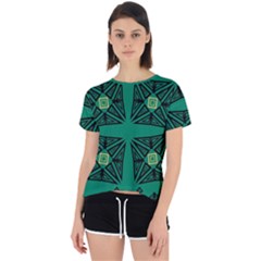 Abstract Pattern Geometric Backgrounds   Open Back Sport Tee by Eskimos