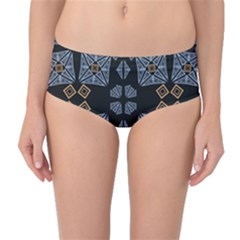 Abstract Pattern Geometric Backgrounds   Mid-waist Bikini Bottoms by Eskimos