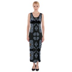 Abstract Pattern Geometric Backgrounds   Fitted Maxi Dress by Eskimos