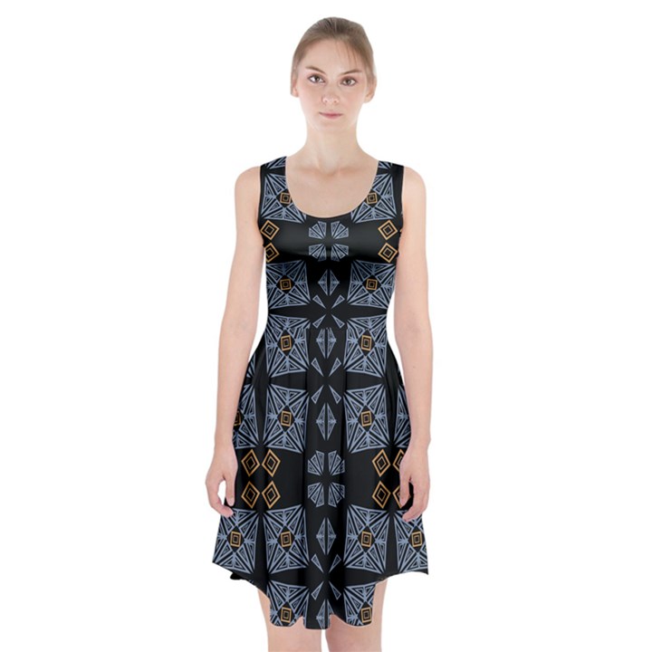 Abstract pattern geometric backgrounds   Racerback Midi Dress