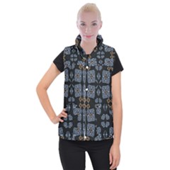 Abstract Pattern Geometric Backgrounds   Women s Button Up Vest by Eskimos