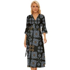 Abstract Pattern Geometric Backgrounds   Midsummer Wrap Dress