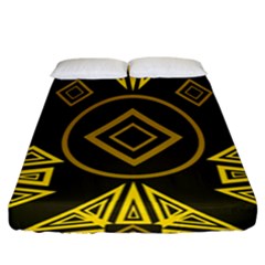 Abstract Pattern Geometric Backgrounds   Fitted Sheet (california King Size) by Eskimos