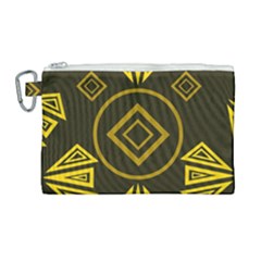 Abstract Pattern Geometric Backgrounds   Canvas Cosmetic Bag (large) by Eskimos