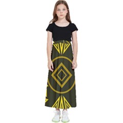 Abstract Pattern Geometric Backgrounds   Kids  Flared Maxi Skirt by Eskimos