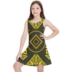 Abstract Pattern Geometric Backgrounds   Kids  Lightweight Sleeveless Dress by Eskimos