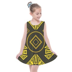 Abstract Pattern Geometric Backgrounds   Kids  Summer Dress by Eskimos