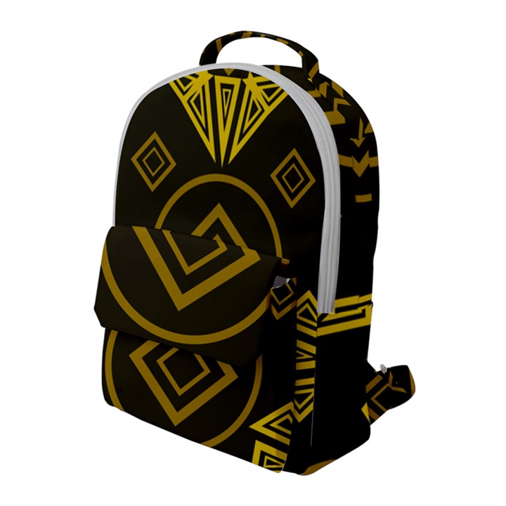 Abstract pattern geometric backgrounds   Flap Pocket Backpack (Large)