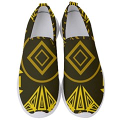 Abstract Pattern Geometric Backgrounds   Men s Slip On Sneakers by Eskimos