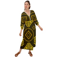 Abstract Pattern Geometric Backgrounds   Grecian Style  Maxi Dress