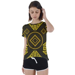 Abstract Pattern Geometric Backgrounds   Short Sleeve Foldover Tee by Eskimos