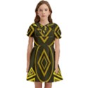 Abstract pattern geometric backgrounds   Kids  Bow Tie Puff Sleeve Dress View1