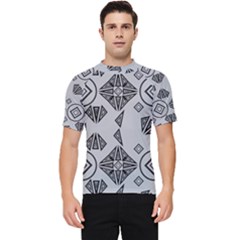 Abstract Pattern Geometric Backgrounds   Men s Short Sleeve Rash Guard by Eskimos