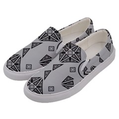 Abstract Pattern Geometric Backgrounds   Men s Canvas Slip Ons by Eskimos