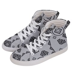 Abstract Pattern Geometric Backgrounds   Men s Hi-top Skate Sneakers by Eskimos