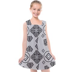 Abstract Pattern Geometric Backgrounds   Kids  Cross Back Dress by Eskimos