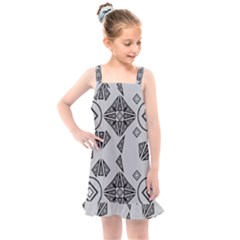 Abstract Pattern Geometric Backgrounds   Kids  Overall Dress by Eskimos