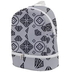 Abstract Pattern Geometric Backgrounds   Zip Bottom Backpack by Eskimos