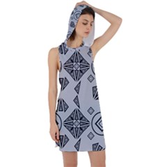 Abstract Pattern Geometric Backgrounds   Racer Back Hoodie Dress by Eskimos