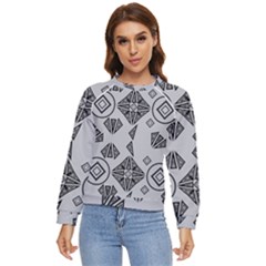 Abstract Pattern Geometric Backgrounds   Women s Long Sleeve Raglan Tee