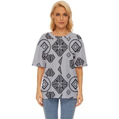 Abstract Pattern Geometric Backgrounds   Oversized Basic Tee