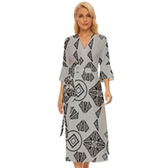 Abstract Pattern Geometric Backgrounds   Midsummer Wrap Dress