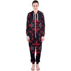 Abstract Pattern Geometric Backgrounds   Hooded Jumpsuit (ladies) by Eskimos