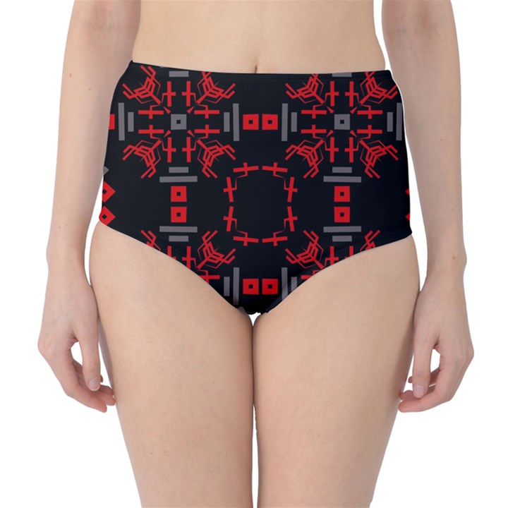 Abstract pattern geometric backgrounds   Classic High-Waist Bikini Bottoms