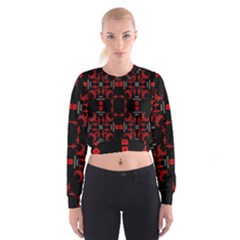 Abstract Pattern Geometric Backgrounds   Cropped Sweatshirt by Eskimos