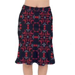 Abstract Pattern Geometric Backgrounds   Short Mermaid Skirt by Eskimos