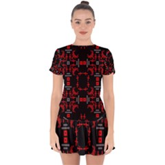 Abstract Pattern Geometric Backgrounds   Drop Hem Mini Chiffon Dress by Eskimos