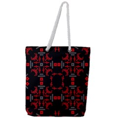 Abstract Pattern Geometric Backgrounds   Full Print Rope Handle Tote (large) by Eskimos