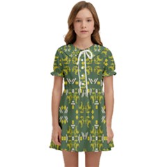 Abstract Pattern Geometric Backgrounds   Kids  Sweet Collar Dress