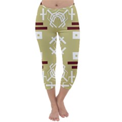 Abstract Pattern Geometric Backgrounds   Capri Winter Leggings  by Eskimos