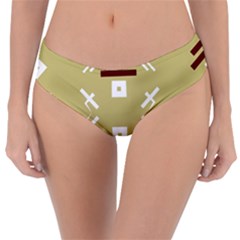 Abstract Pattern Geometric Backgrounds   Reversible Classic Bikini Bottoms by Eskimos