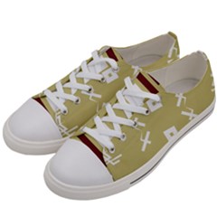 Abstract Pattern Geometric Backgrounds   Men s Low Top Canvas Sneakers by Eskimos