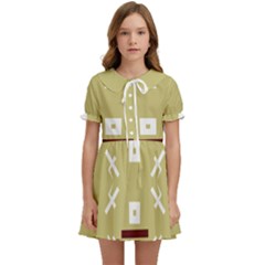 Abstract Pattern Geometric Backgrounds   Kids  Sweet Collar Dress