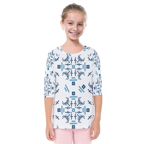 Abstract Pattern Geometric Backgrounds   Kids  Quarter Sleeve Raglan Tee by Eskimos