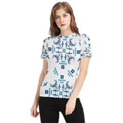 Abstract pattern geometric backgrounds   Women s Short Sleeve Rash Guard