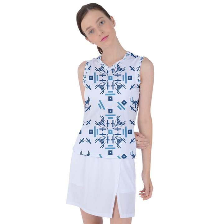 Abstract pattern geometric backgrounds   Women s Sleeveless Sports Top