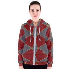 Abstract Pattern Geometric Backgrounds   Women s Zipper Hoodie by Eskimos