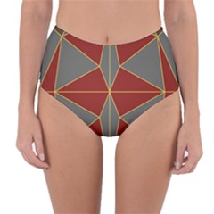 Abstract Pattern Geometric Backgrounds   Reversible High-waist Bikini Bottoms by Eskimos