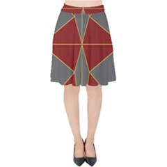 Abstract Pattern Geometric Backgrounds   Velvet High Waist Skirt by Eskimos