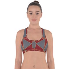 Abstract Pattern Geometric Backgrounds   Cross Back Hipster Bikini Top  by Eskimos