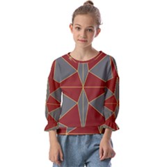 Abstract Pattern Geometric Backgrounds   Kids  Cuff Sleeve Top